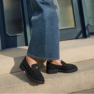 Vivaia Womens Round Toe Platform Chunky Loafers Francesca Black | EU 42 US 11